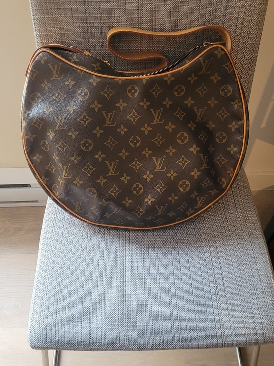 Louis Vuitton Handbags - Louis Vuitton Monogram Crescent Shoulder Bag in Brown and Tan Leather Trim